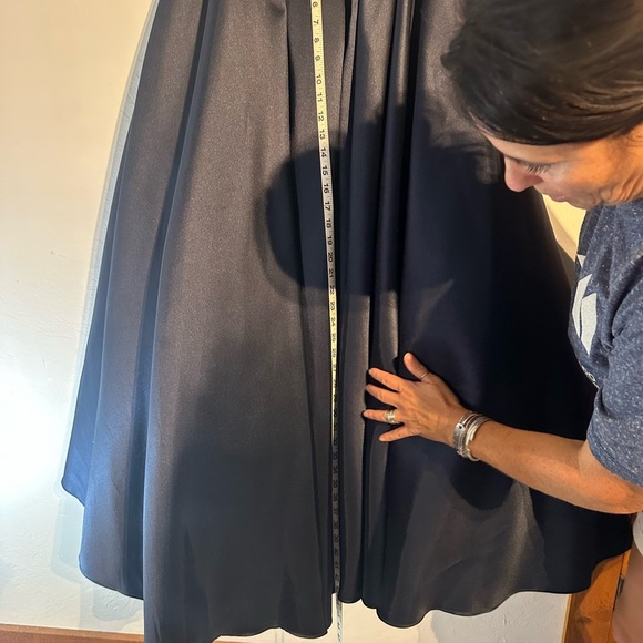 Madison James Navy Two-Piece Prom Dress - Picture 4 of 10